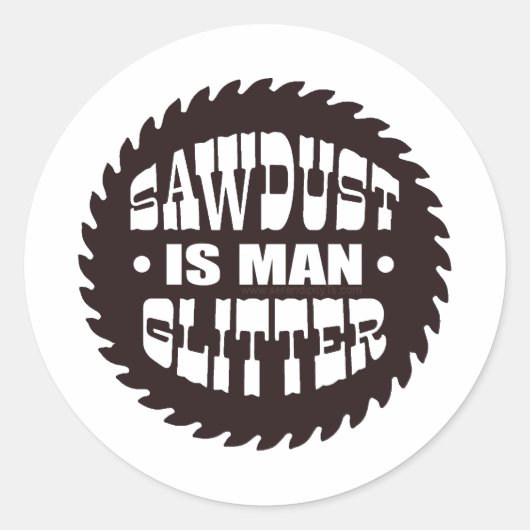 Man Glitter Ronde Sticker (Voorkant)