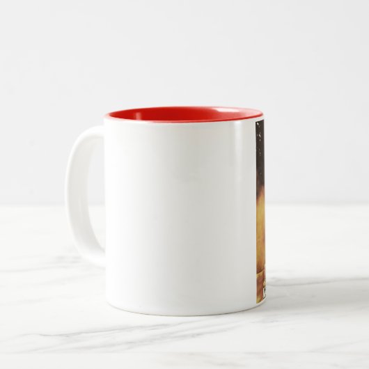 Man Glitter Tweekleurige Koffiemok (Voorkant links)