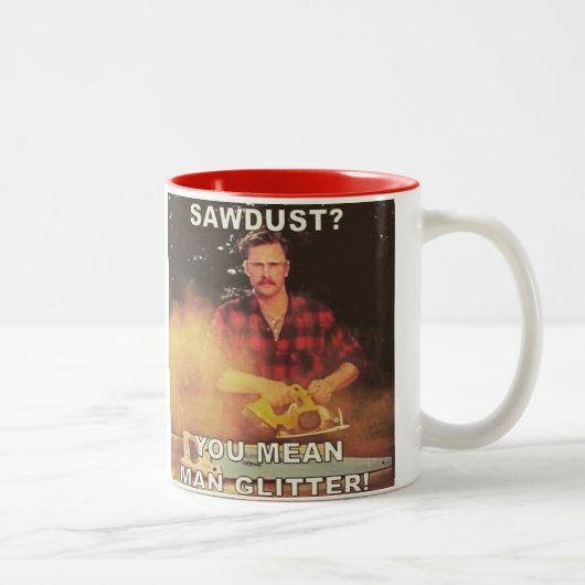 Man Glitter Tweekleurige Koffiemok (Rechts)