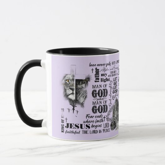 Man Gods Christelijke Paarse Mok (Links)