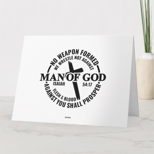 Man Gods, geen wapen tegen Mij gevormd zal voors Kaart (Achterkant)