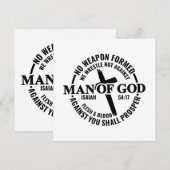 Man Gods, geen wapen tegen Mij gevormd zal voors Kaart (Voorkant / Achterkant)