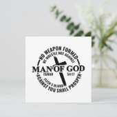 Man Gods, geen wapen tegen Mij gevormd zal voors Kaart (Staand voorkant)