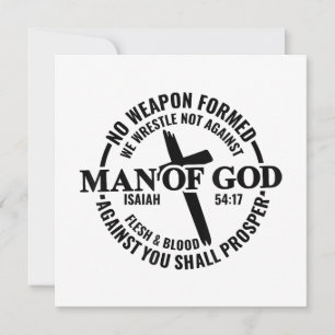 Man Gods, geen wapen tegen Mij gevormd zal voors Kaart