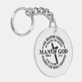 Man Gods, geen wapen tegen Mij gevormd zal voors Sleutelhanger (Voorkant Links)