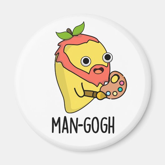 Man-gogh Funny Artist Mango Pun Magneet (Voorkant)