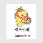 Man-gogh Funny Artist Mango Pun Sticker (Vel)