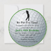 Man Golf Birthday Uitnodiging (Voorkant)
