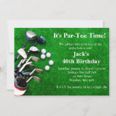 Man Golf Birthday Uitnodiging (Voorkant)