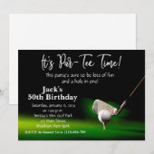 Man Golf Birthday Uitnodiging (Voorkant / Achterkant)