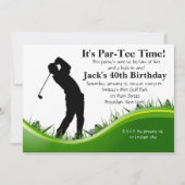 Man Golf Birthday Uitnodiging (Voorkant)
