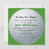 Man Golf Birthday Uitnodiging (Voorkant)