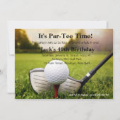 Man Golf Birthday Uitnodiging (Voorkant)