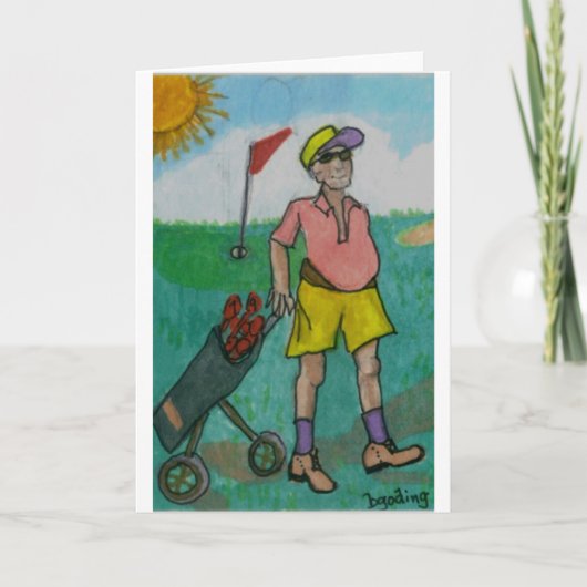 Man Golf Kaart (Voorkant)