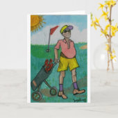 Man Golf Kaart (Gele Bloem)