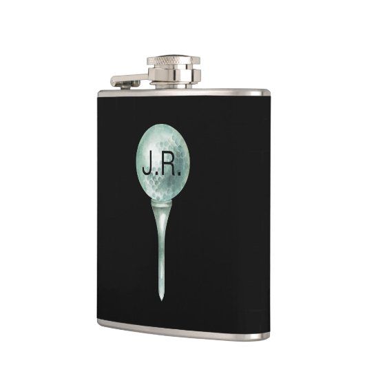 Man Golf Monogram Vinyl Wrapped Flask Heupfles (Links)