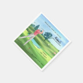 Man Golf Player Swinging Fifties 50th Birthday Servet (Hoek)