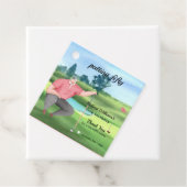 Man Golf Putting Fifty 50th Birthday Bedankjes Labels (In situ)