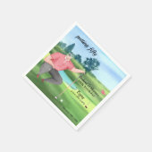 Man Golf Putting Fifty 50th Birthday Servet (Hoek)