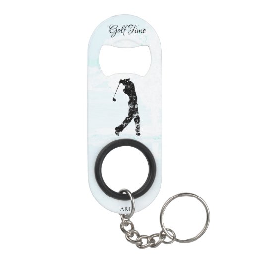 *~* Man Golfen Golf Natuur Tree Pond Golfer Mini Flessenopener (Achterkant)