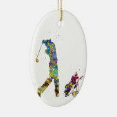 Man golfer keramisch ornament (Rechts)