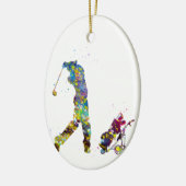 Man golfer keramisch ornament (Links)