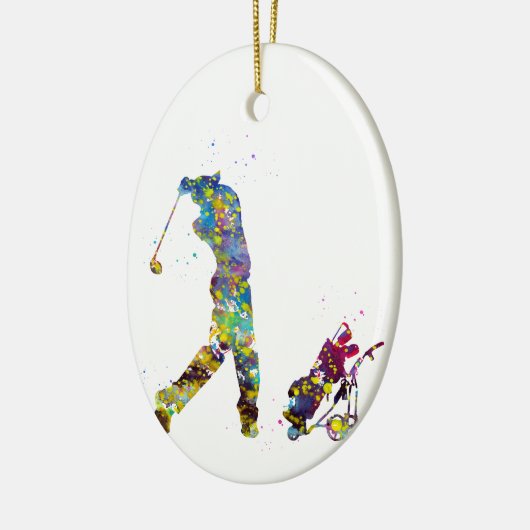 Man golfer keramisch ornament (Links)