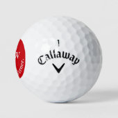 Man Golfer | Rode Monogram Golfballen (Logo)