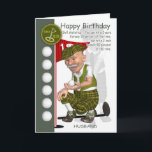 Man Golfer Verjaardag Wenskaart met Humor Kaart<br><div class="desc">Man Golfer Verjaardag Wenskaart met Humor</div>