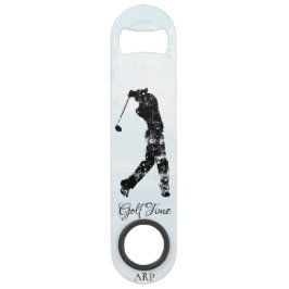 *~* Man Golfing Cursus Tree Pond Golfer Speed Flessenopener