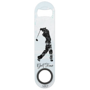 *~* Man Golfing Cursus Tree Pond Golfer Speed Flessenopener