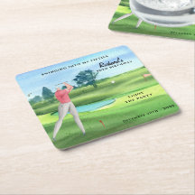 Man Golfspeler Swingend Vijftiger 50ste Verjaardag