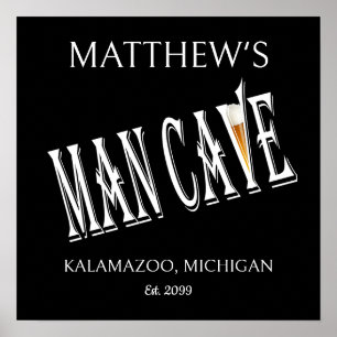 Man goot Poster afdrukken bord