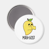 Man-gost Funny Halloween Mango Fruit Ghost Pun Magneet (Voorkant / Achterkant)