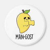 Man-gost Funny Halloween Mango Fruit Ghost Pun Magneet (Voorkant)