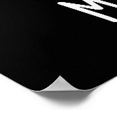 Man-gost Grappig Halloween Mango Spook Pun Dark BG Poster (Hoek)