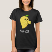 Man-gost Grappig Halloween Mango Spook Pun Dark BG T-shirt (Voorkant)