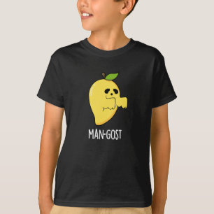 Man-gost Grappig Halloween Mango Spook Pun Dark BG T-shirt