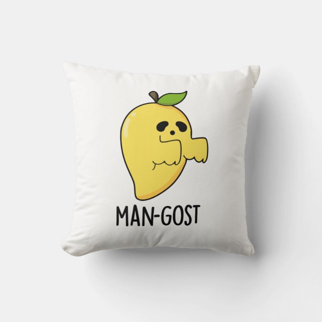 Man-gost Grappig Halloween Mango Spook Pun Kussen (Voorkant)