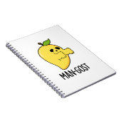 Man-gost Grappig Halloween Mango Spook Pun Notitieboek (Rechterzijde)