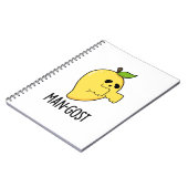 Man-gost Grappig Halloween Mango Spook Pun Notitieboek (Linkerzijde)