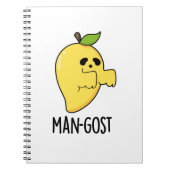 Man-gost Grappig Halloween Mango Spook Pun Notitieboek (Voorkant)
