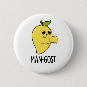 Man-gost Grappig Halloween Mango Spook Pun Ronde Button 5,7 Cm