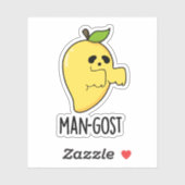 Man-gost Grappig Halloween Mango Spook Pun Sticker (Vel)