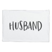 Man grafische zwart-wit typografie kussensloop (Achterkant)