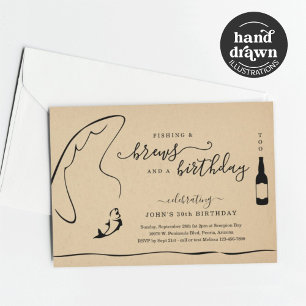 Man Grappig Vissen & Bier Verjaardag Pensioenfeest Kaart
