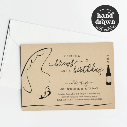 Man Grappig Vissen & Bier Verjaardag Pensioenfeest Kaart