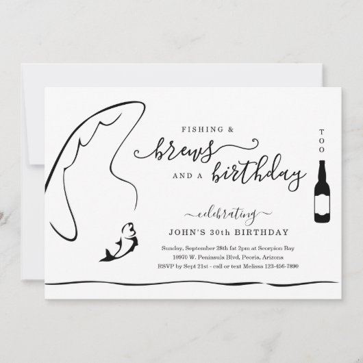 Man Grappig Vissen & Bier Verjaardag Pensioenfeest Kaart (Voorkant)