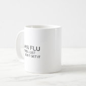 man griep koffiemok (Voorkant links)