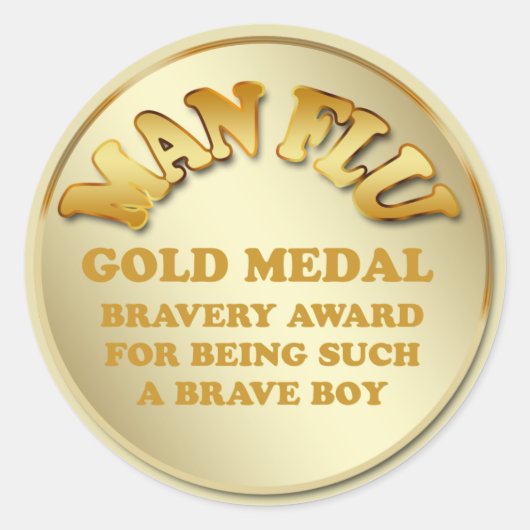 Man griep ronde sticker (Voorkant)